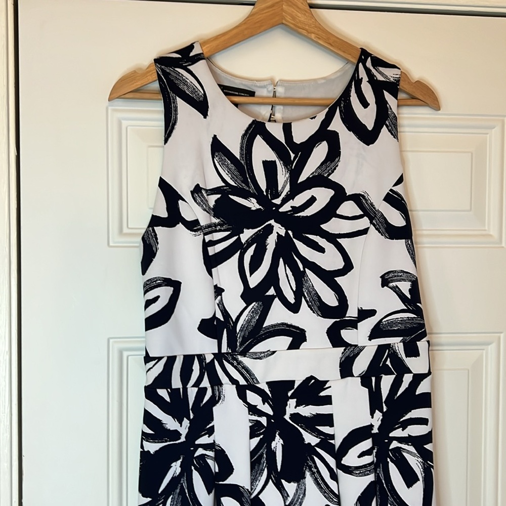 I.N.C Blue and White Summer Mini Sleeveless Daisy Dress - Picture 3 of 12